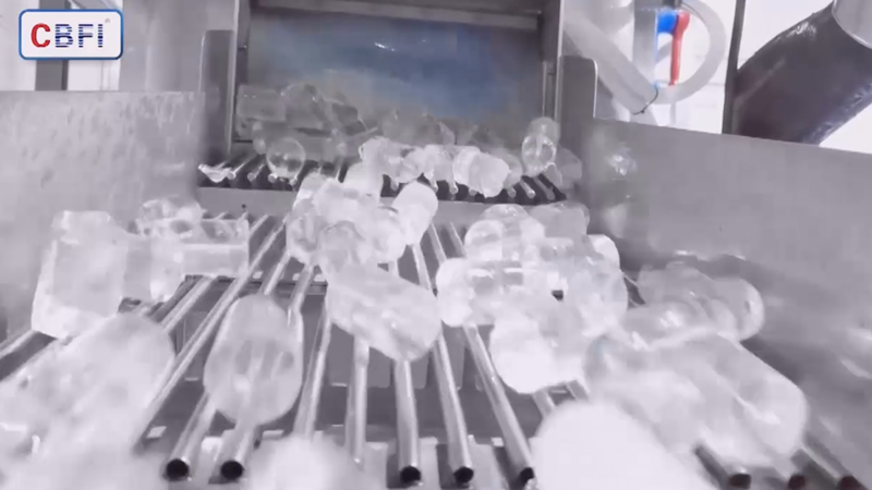 ماكينة تصنيع الكتل الثلجية الصلبة 30 طن مع وحدة قطع مسطحة في أسبانيا 