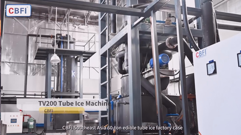 يتم تشغيل 3 ماكينات تصنيع مكعبات الثلج 20 طن في جاكرتا
