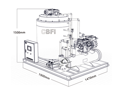 ماكينة تصنيع شرائح الثلج BF5000