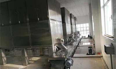  خط شبه أوتوماتيكي لإنتاج الثلج المربع صالح للأكل، سعة 20 طن (لأحد العملاء في Zhengzhou)
